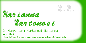 marianna martonosi business card